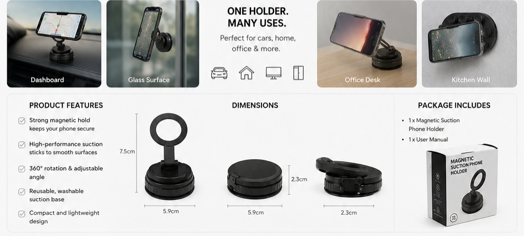 Foldable Multi-Angle Magnetic Phone Stand