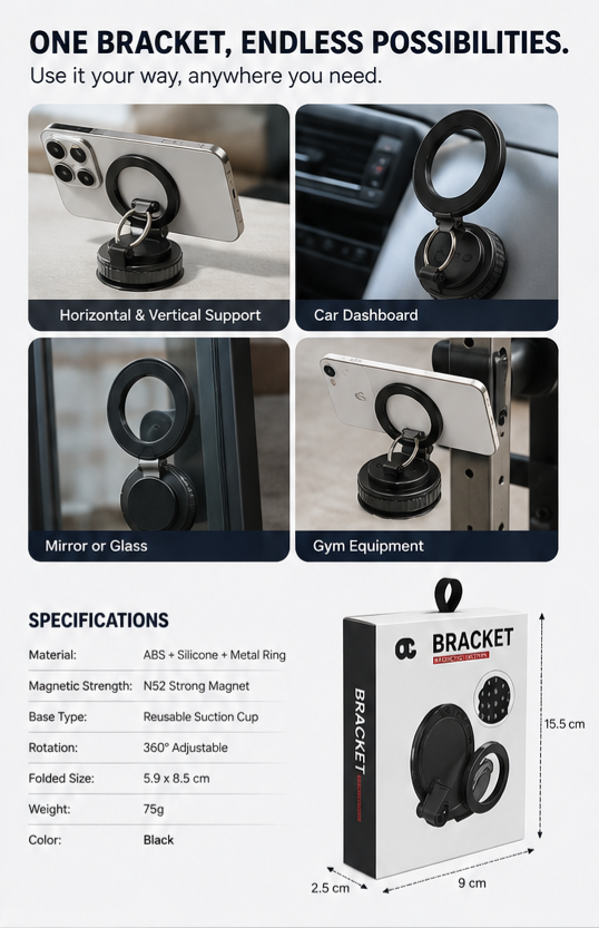 Foldable Multi-Angle Magnetic Phone Stand